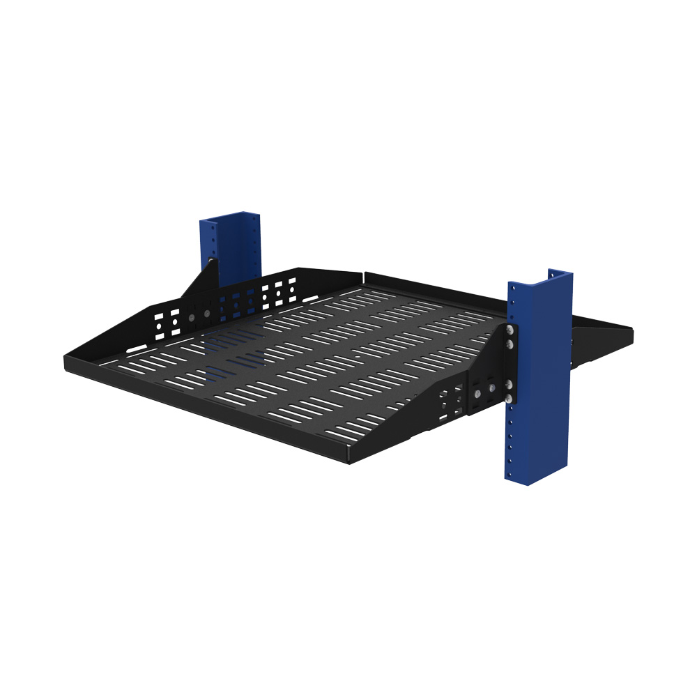 2U 20" 2 Post Shelf, Vented, Flanges Up 2U 20" 2 Post Shelf, Vented, Flanges Up