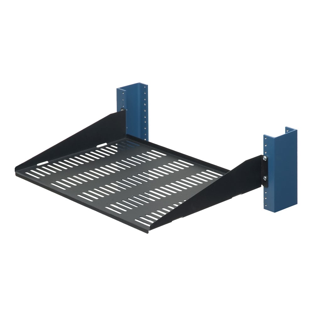 2U 2 POST RACK SHELF - 13" VENTED, FLANGES DOWN 2U 2 POST RACK SHELF - 13" VENTED, FLANGES DOWN